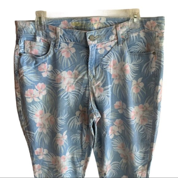 Old Navy Rockstar Jeans Sz 14 Hibiscus print - Picture 4 of 8